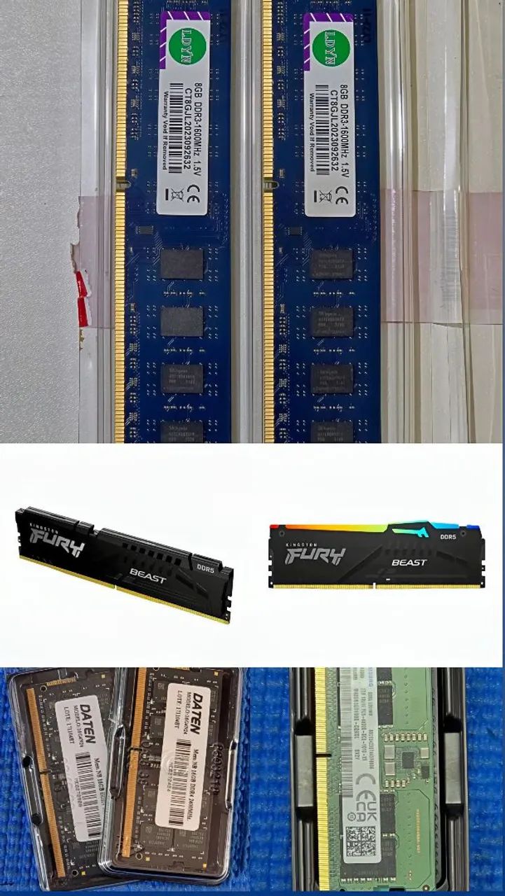 Memória RAM DDR3, 4 e 5 Desktop e Notebook - Foto 2