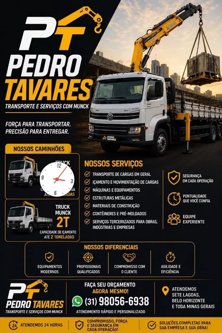 Faça frete, caminhão munck 
