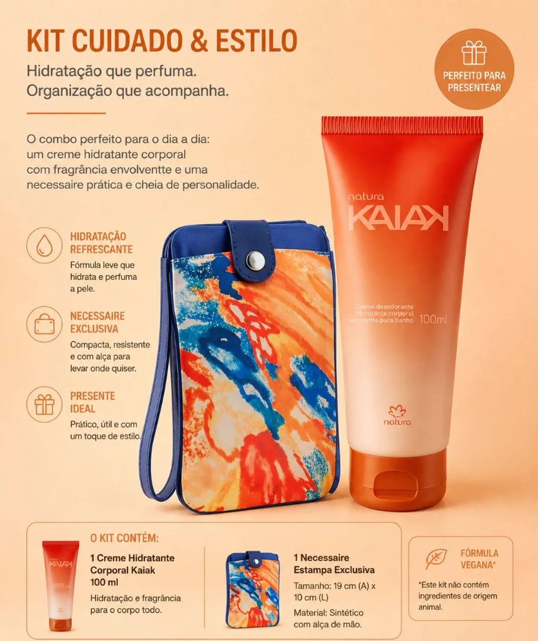 Kit porta celular+ hidratante corporal kaiak 