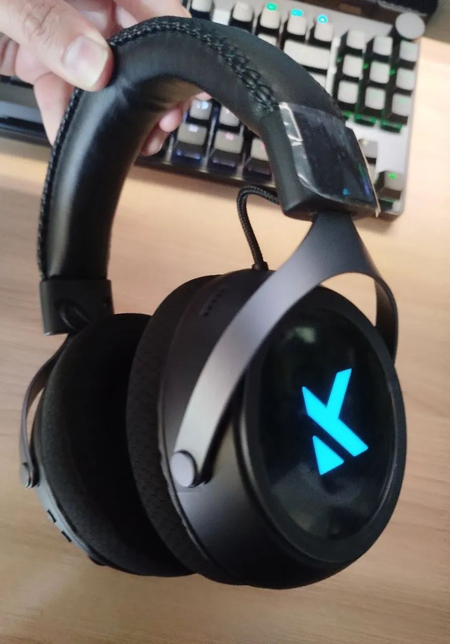 Headset Gamer MCHOSE X9, RGB, Wireless, Bluetooth, PC, PS5, Celular  - Foto 3