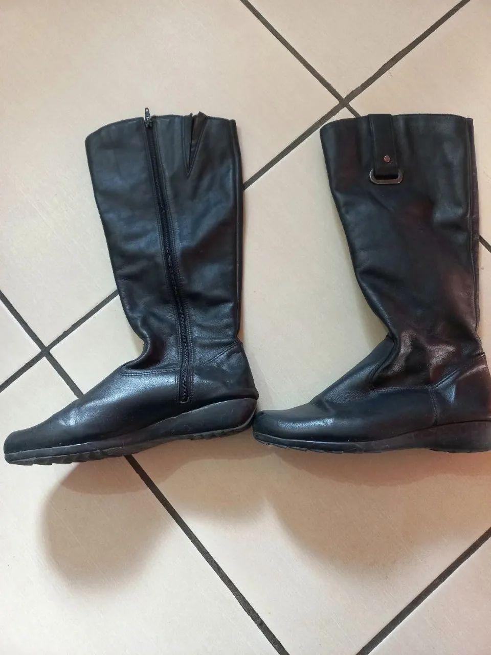 Bota preta cano longo 37 - Foto 2