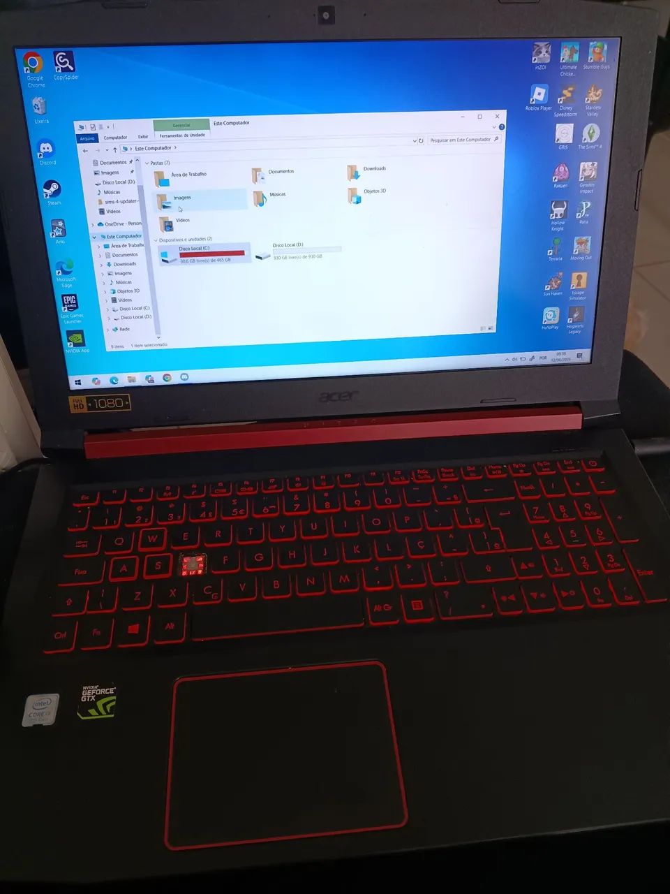 Acer Nitro 5 i7 | GTX 1050 Ti | 16GB RAM | SSD 480GB + HD 1TB