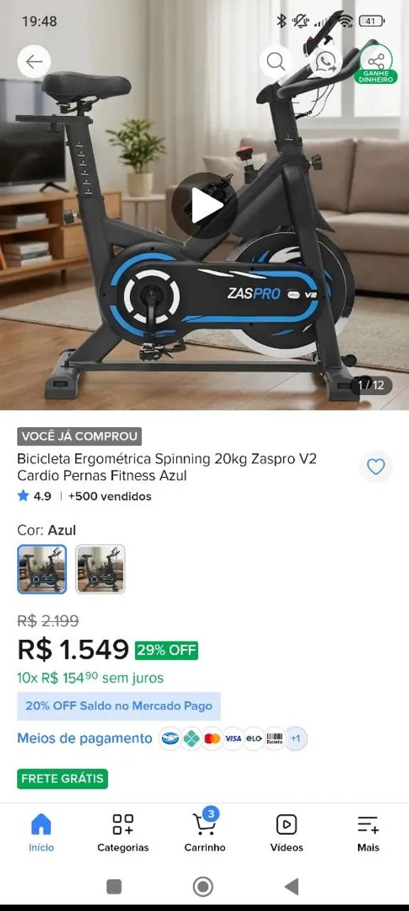 Bicicleta ergométrica sem uso - Foto 4