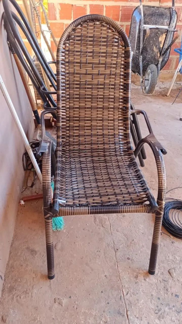 Cadeiras para varanda ou área gourmet reforçada em junco só 650 o jogo com mesa de centro - Foto 6