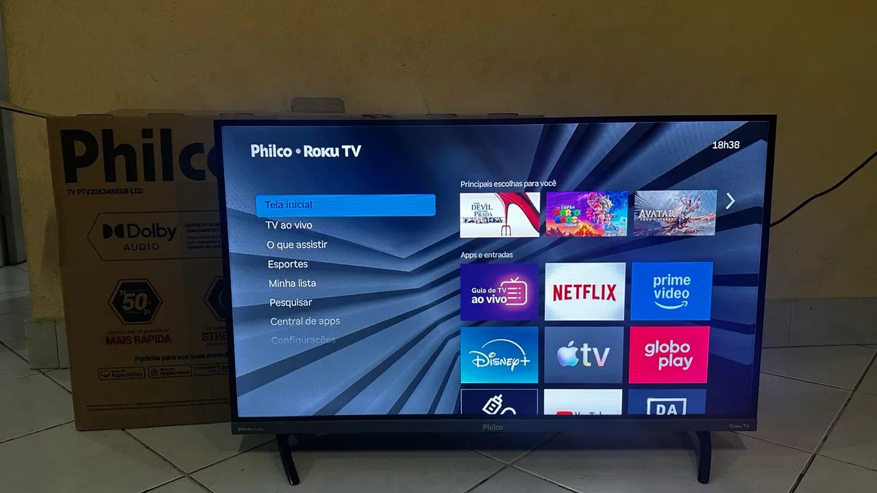Smart TV LED Philco 32 Pol, Na Caixa, 5 Meses de Uso! 