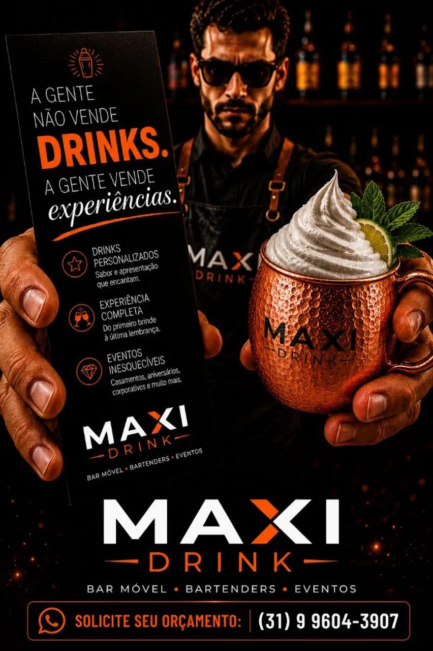 Barman Ipatinga | bartenders & bar móvel