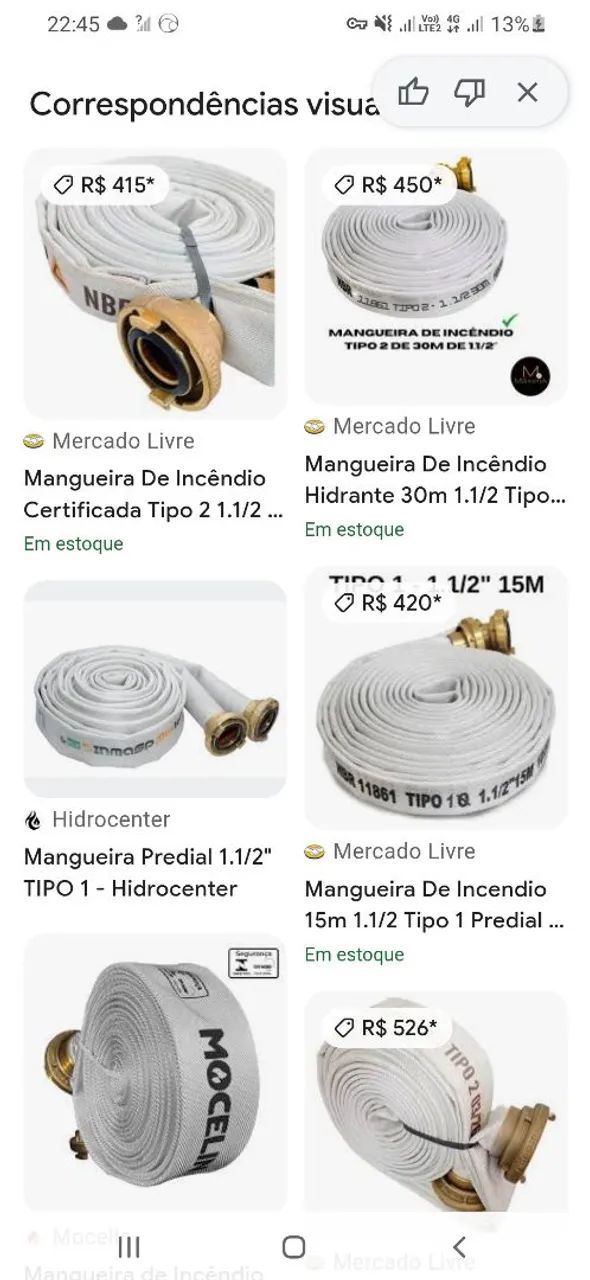 Mangueira de incêndio 