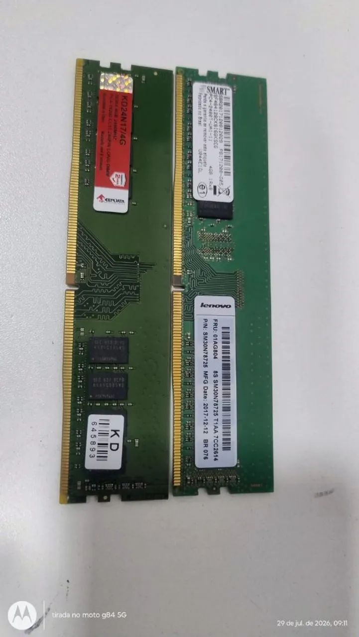 Memórias DDR4 PC 4GB CADA UMA 