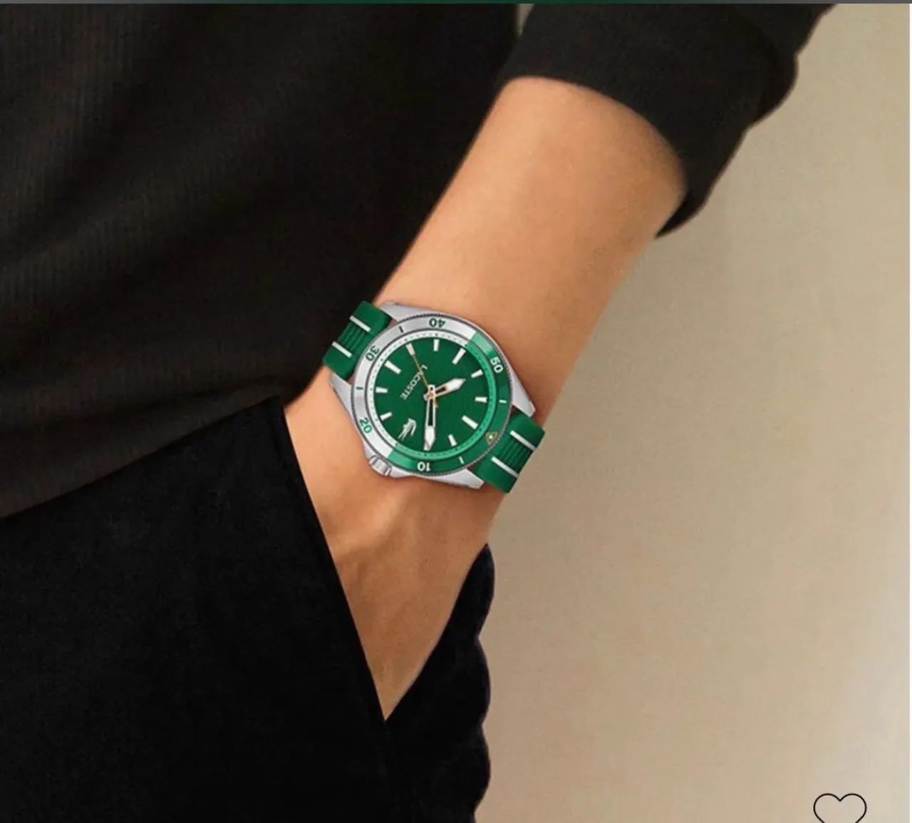relógio lacoste mainsail masculino verde - Foto 4