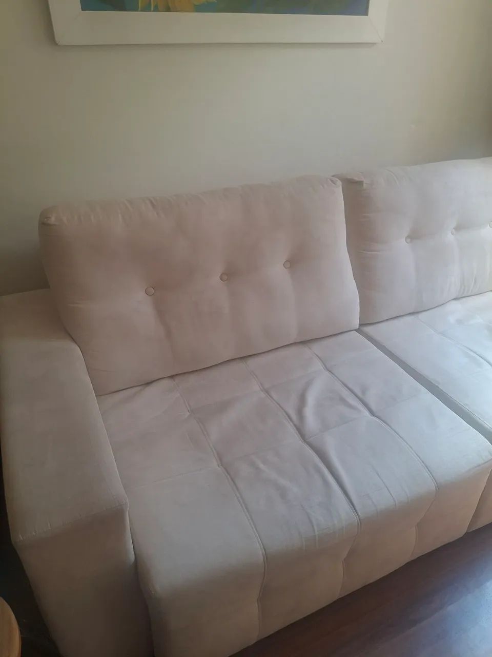 Vendo sofá retrátil 4 lugares em suede - Foto 2