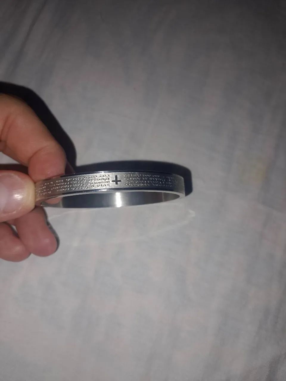 Pulseira prateado aço inox 