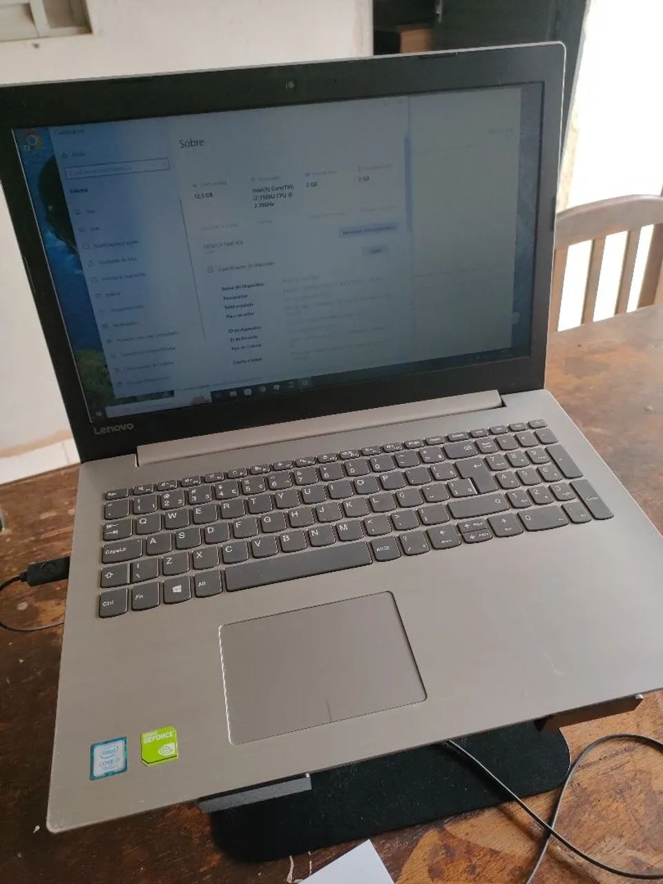 Notebook i7 12gb placa de vídeo nvidia 940mx ssd 512gb - Notebooks
