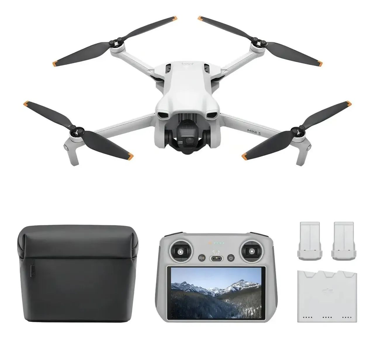 Drone Dji Mini 3 4k 5.8ghz Com Tela 3 Baterias