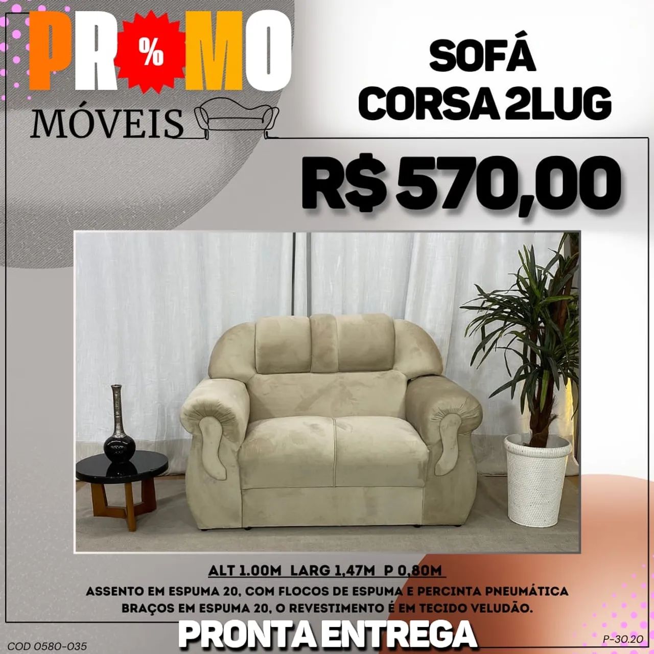 Sofá Corsa 2 Lugares