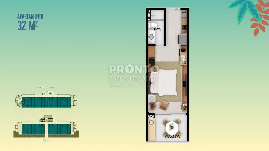 Flat com 1 quarto em Carneiros - Foto 2
