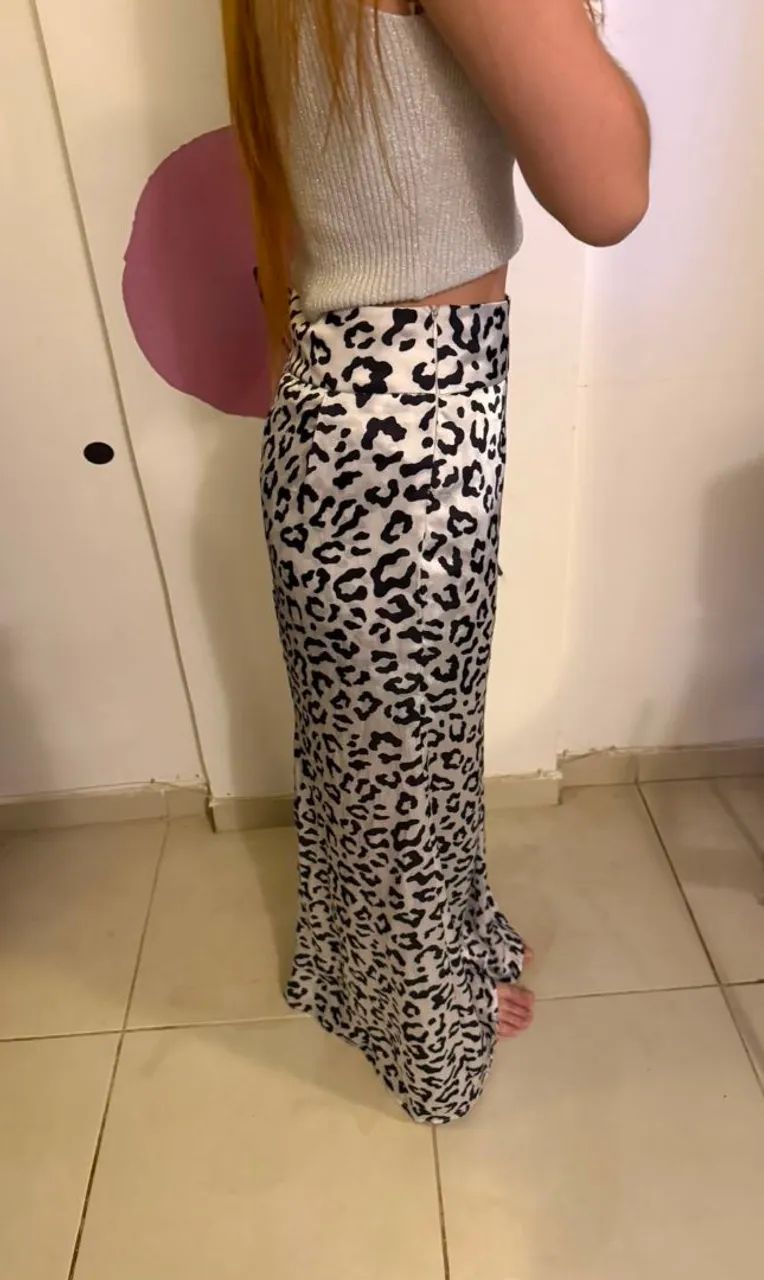 Saia Alta Onça Preto e Branco P/M - Foto 4
