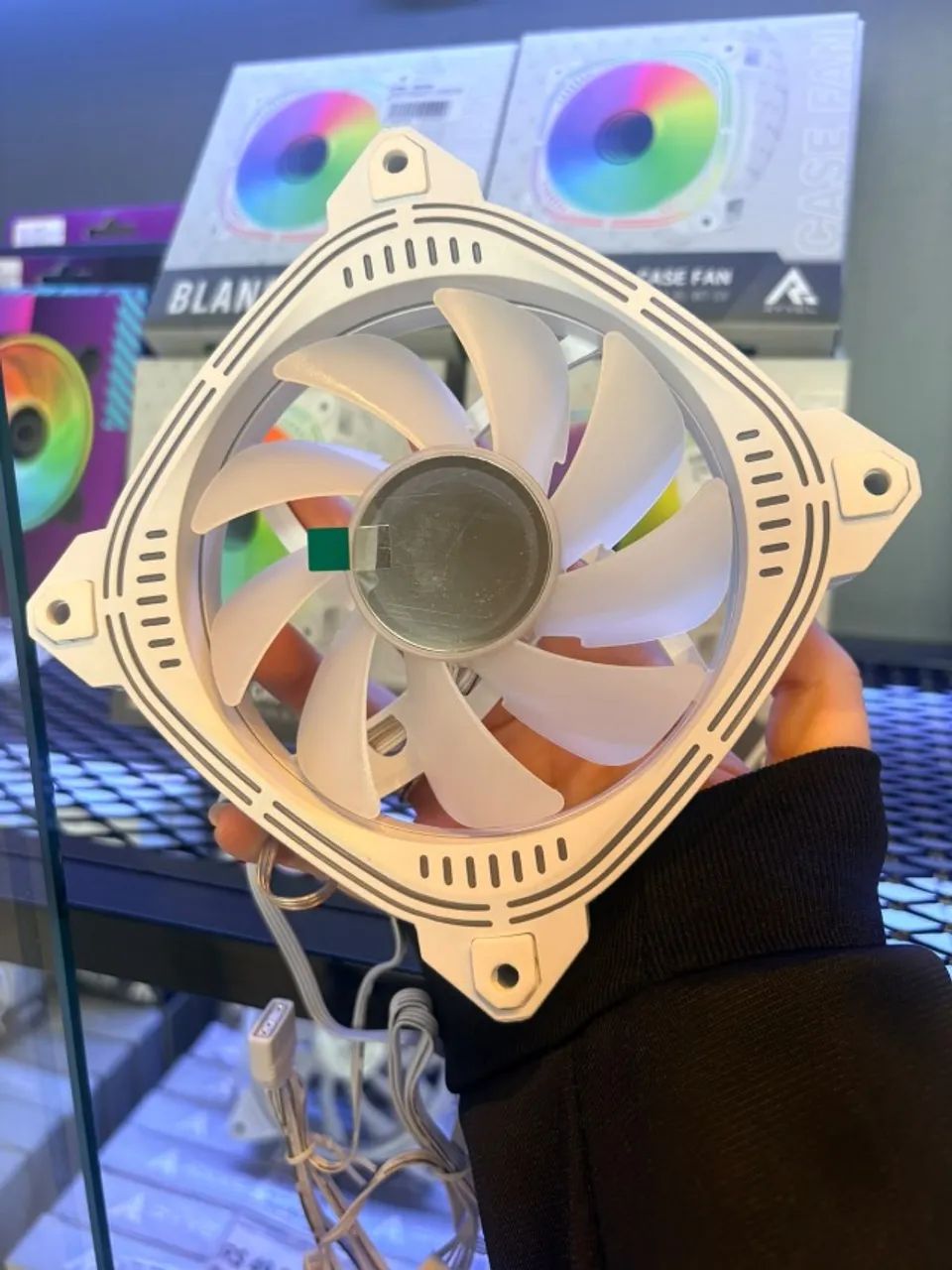 Kit 5 Cooler Fan Ryvel 120mm, ARGB 5V, Blanc, Branco - Foto 2