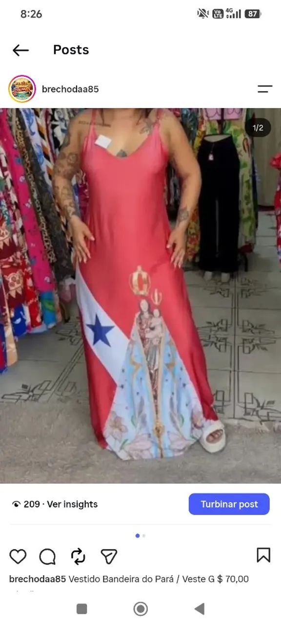 Vestido Bandeira do Pará 