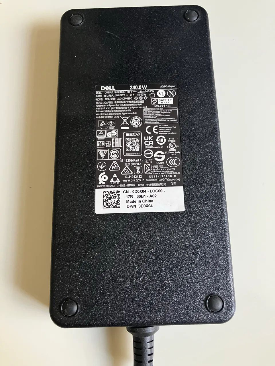 Fonte Notebook Dell G15 240W