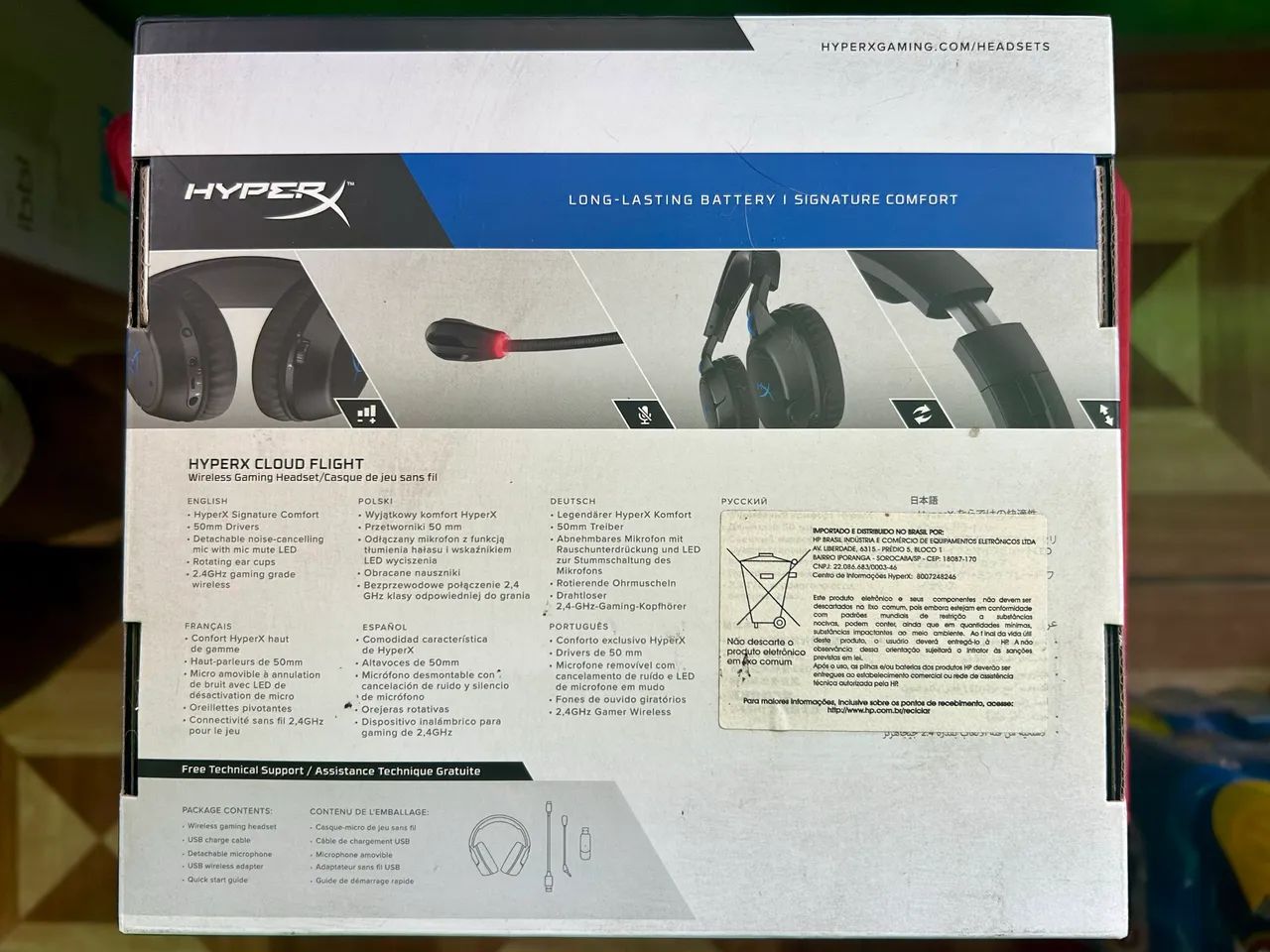 Headset HyperX Cloud Flight Sem Fio - Compatível com PS5/PS4 e PC - Foto 4