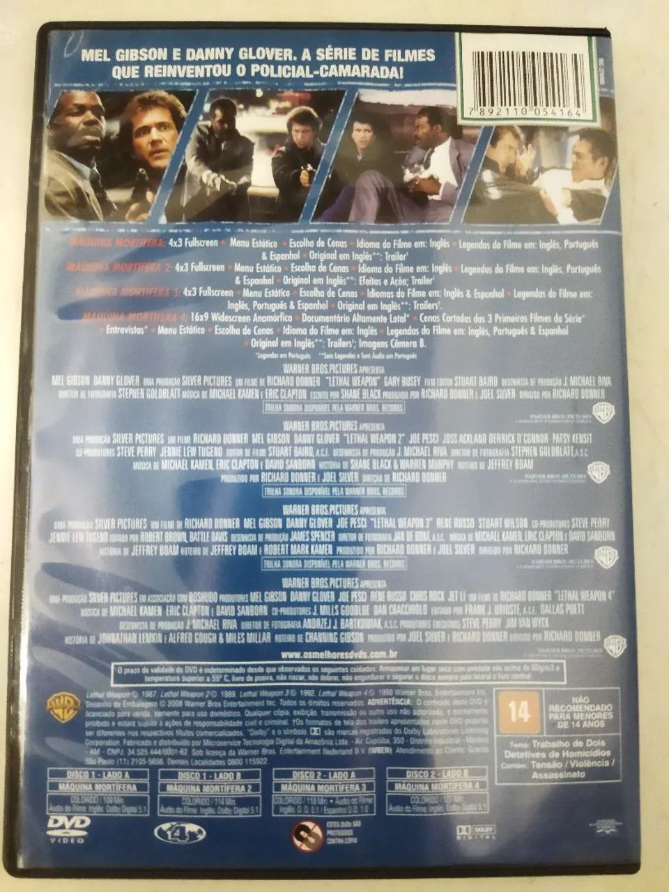 Dvds Quadrilogia Máquina Mortífera - 2 discos 4 filmes - Foto 2