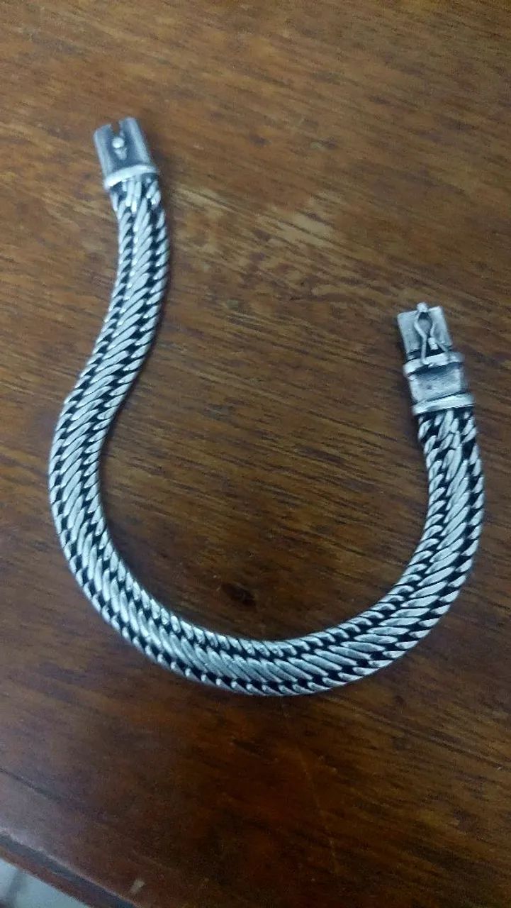PULSEIRA PRATA 925K MACIÇA 35 GRAMAS  - Foto 5