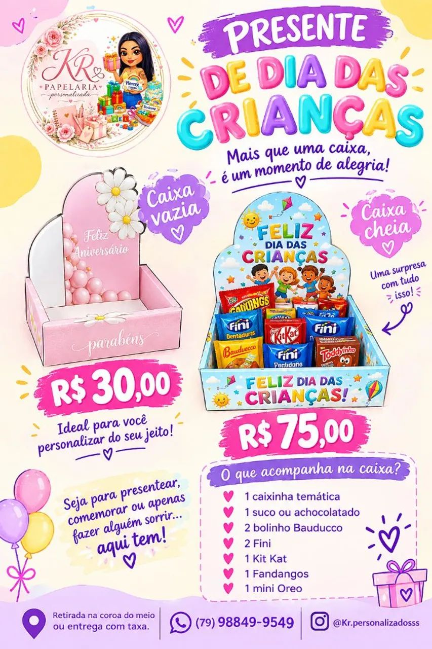 Caixa cenario personalizada