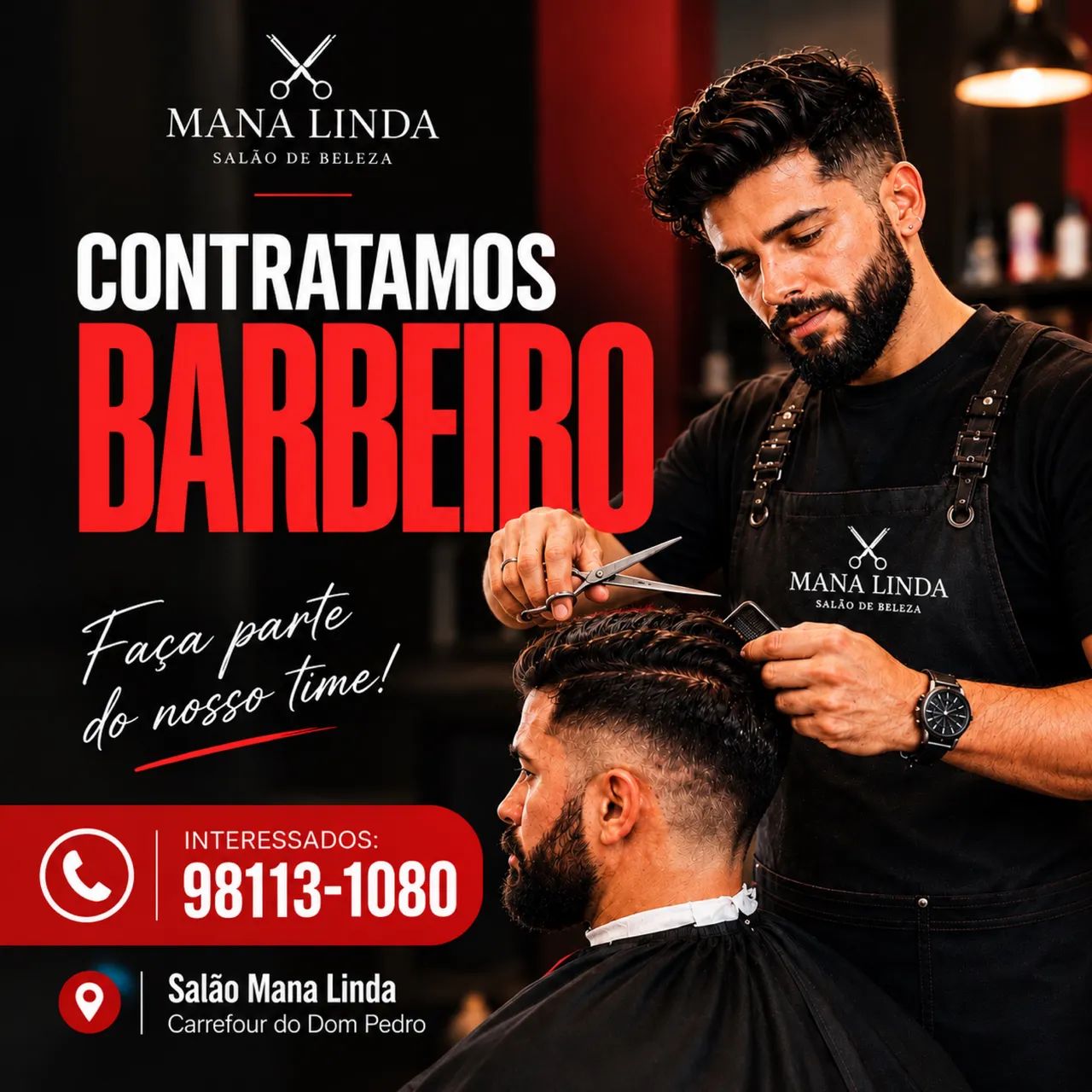 Barbeiro contrata-se 