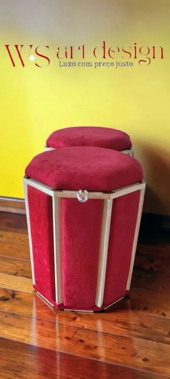 PROMOCAO DE LANÇAMENTO,, lindos modelos  puffs design luxuoso,, - Foto 5