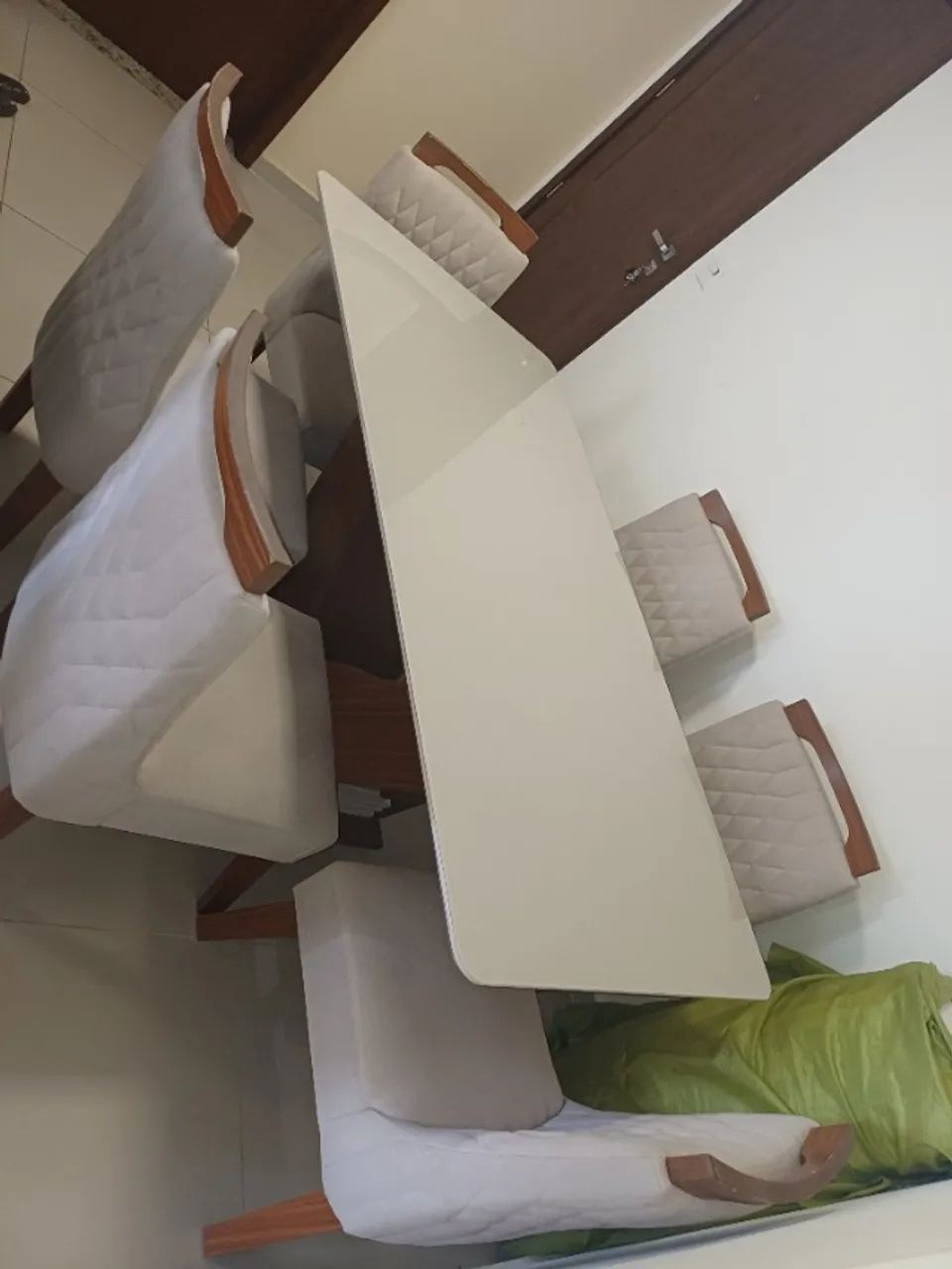 Mesa de Jantar 6 Lugares Tampo de Vidro - Foto 3