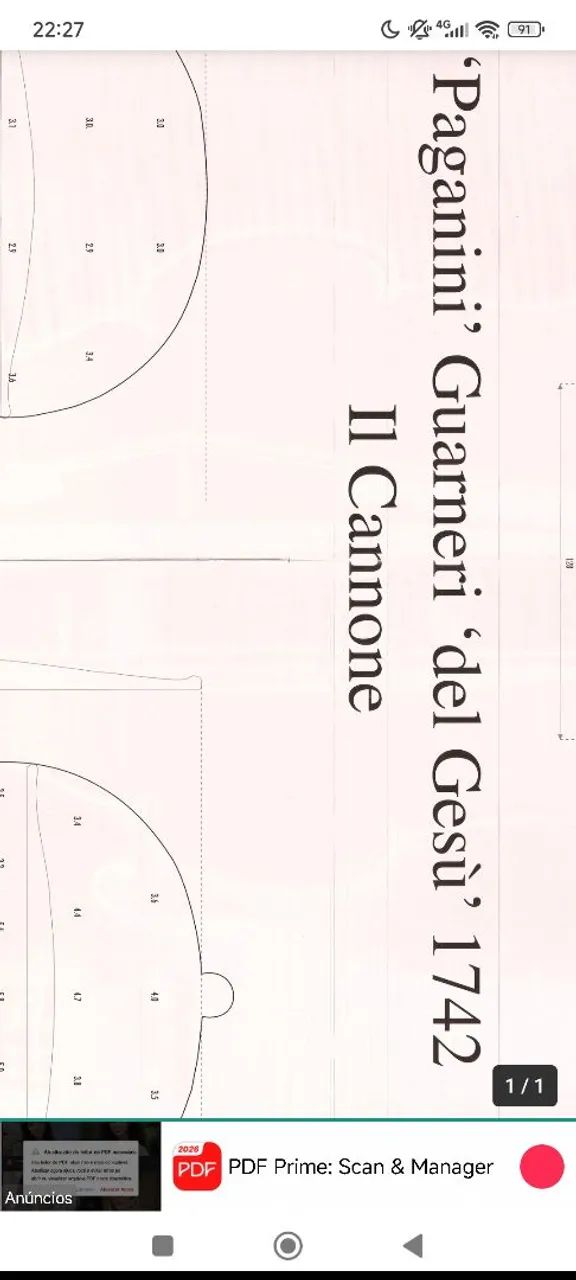 Planta violino Guarneri