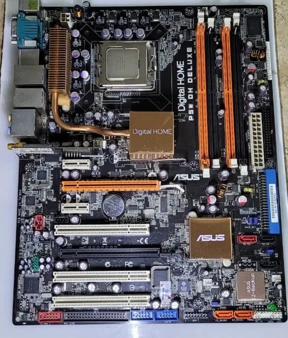 Kit Placa Mãe Asus P5w Dh Deluxe + Core2duo E6600 + 4 Gb Ram (Usado)