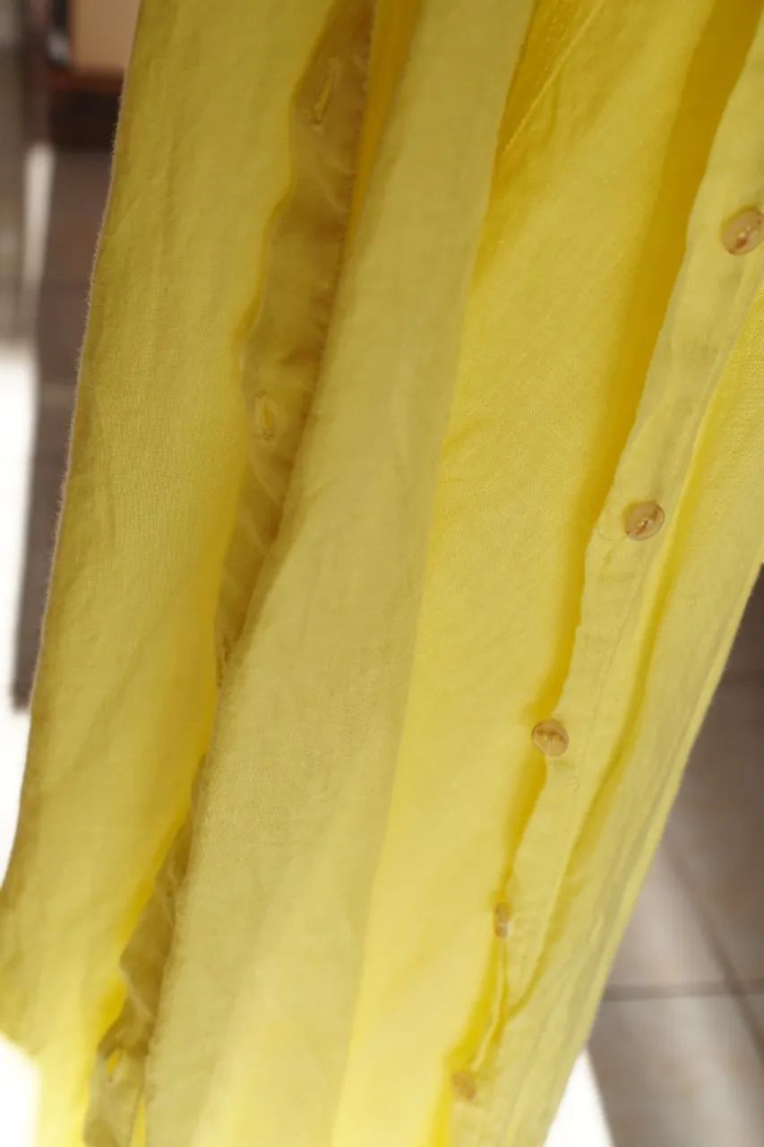 vestido chemise maxi de linho puro - Foto 5