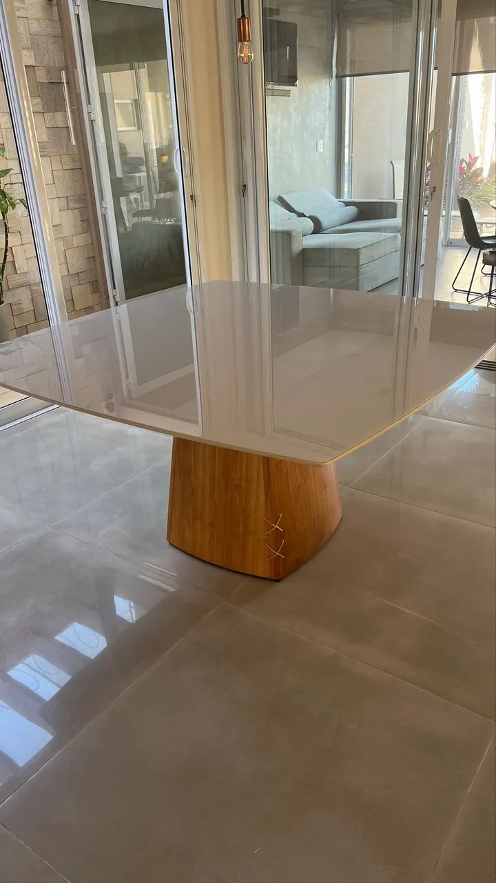 Conjunto de mesa jantar com 8 cadeiras Rafana - Foto 5