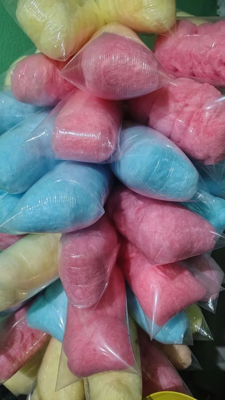Algodão doce 2,00 o saco 