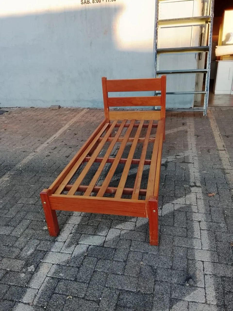 Cama solteiro madeira maciça USADA ENTREGA dentro de Uberlândia MG  - Foto 3