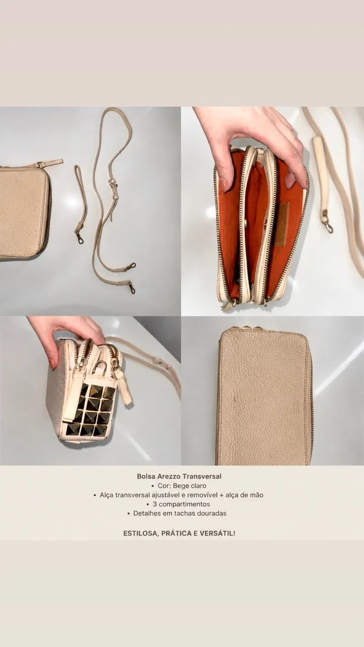 Bolsa Arezzo Bege/Off