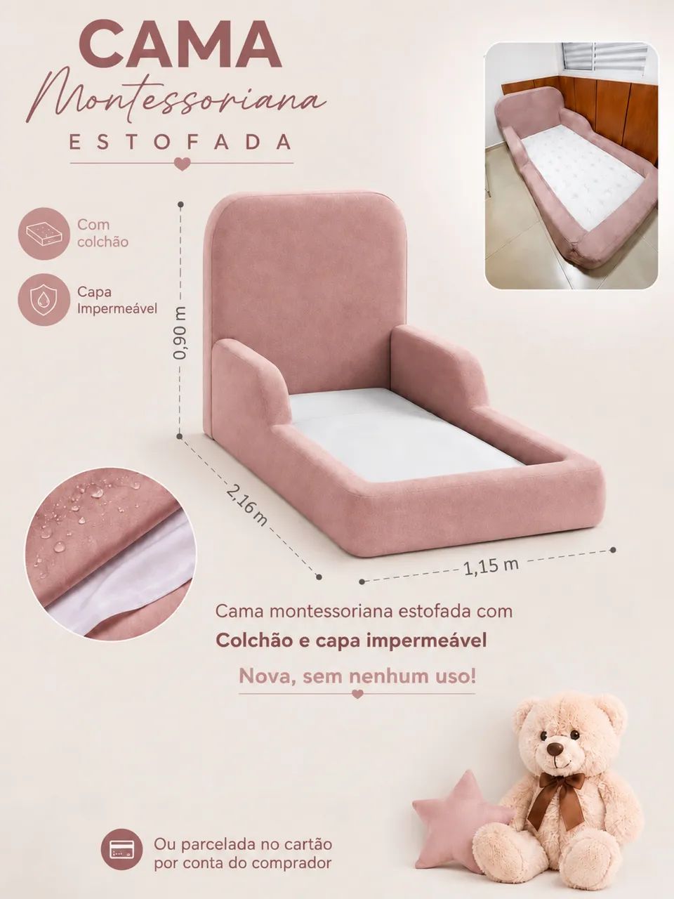 Cama montessoriana infantil 