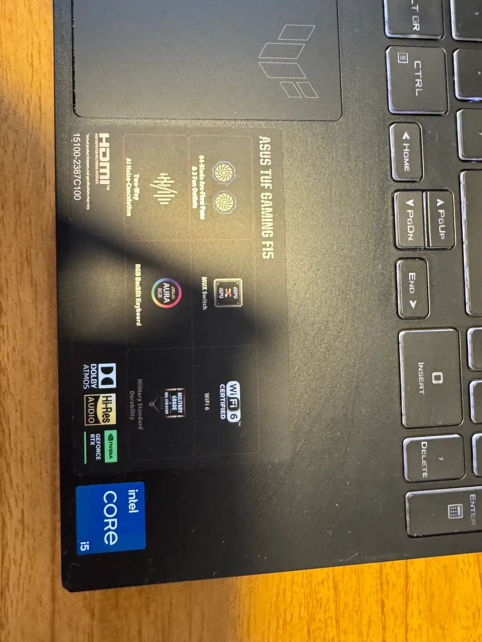 Notebook ASUS TUF Gaming F15 (modelo FX507ZC4) - Foto 3