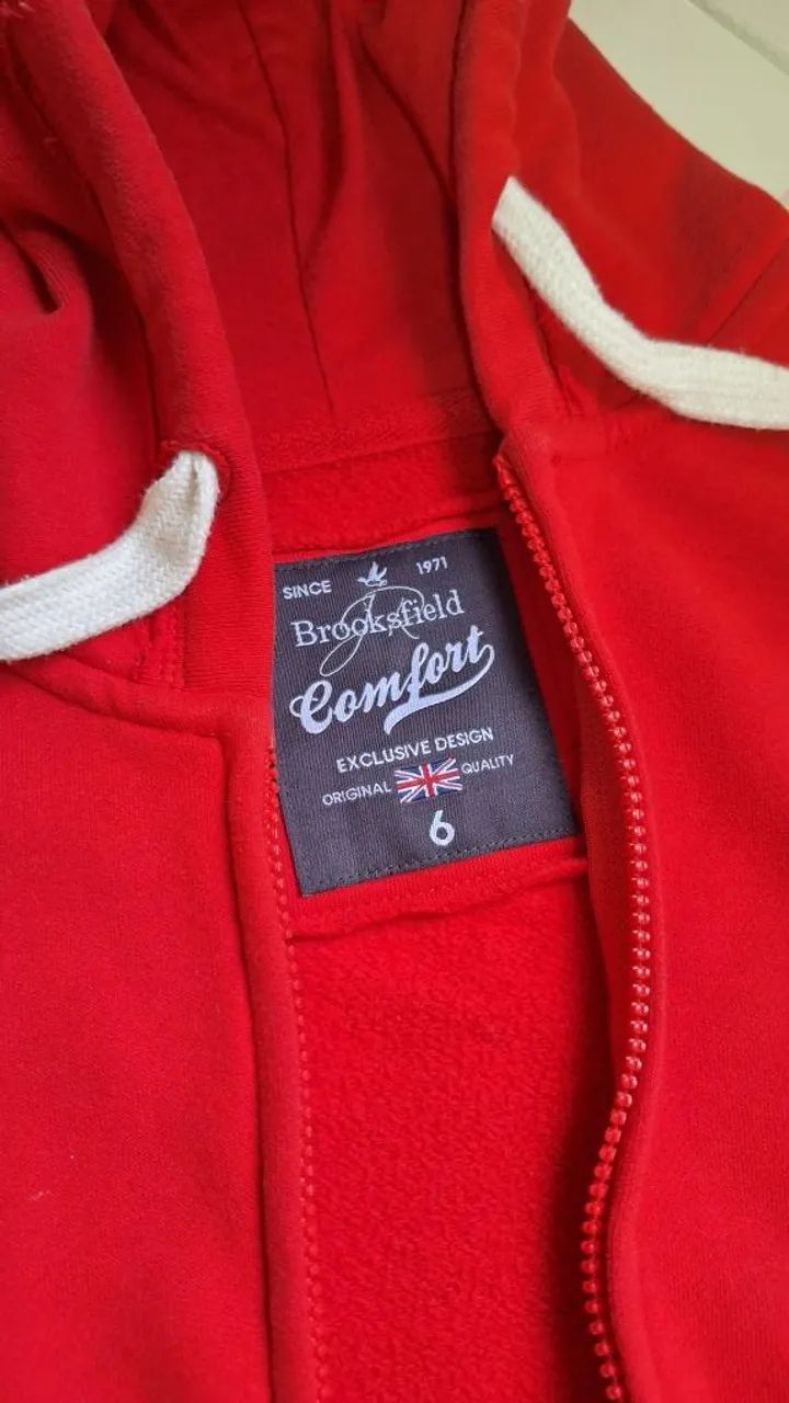 Blusa moleton infantil brooksfield original vermelha  - Foto 5