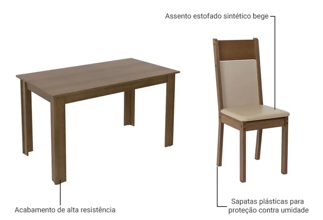 Mesa com 6 cadeiras  - Foto 2