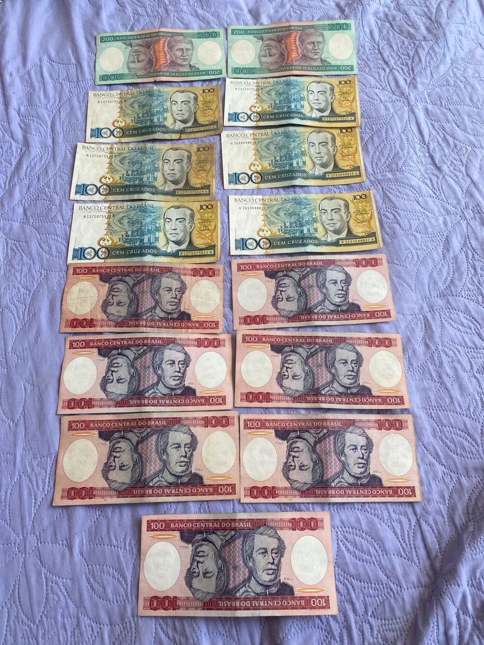 Notas antigas Cruzeiro e cruzado 