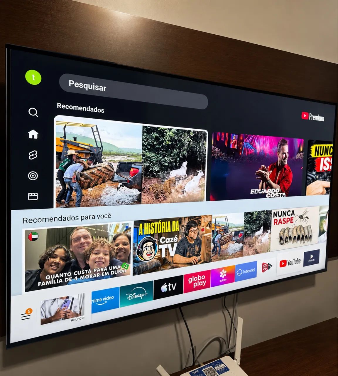 Televisão 55 Polegadas Samsung 4K | Smart TV Completa 