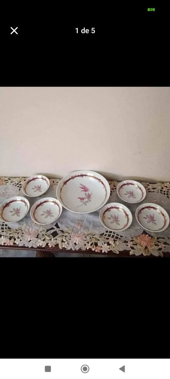 CONJUNTO DE SOBREMESA EM PORCELANA 
