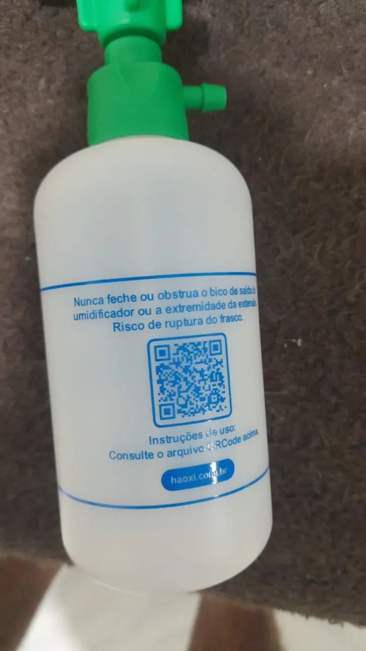 conjunto regulador de oxigênio medicinal com fluxômetro e umidificador - Foto 2