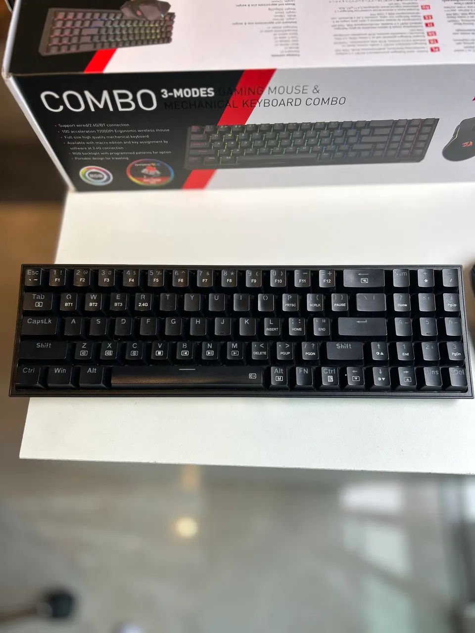 Kit Mouse + Teclado sem fio - Redragon S136  - Foto 4