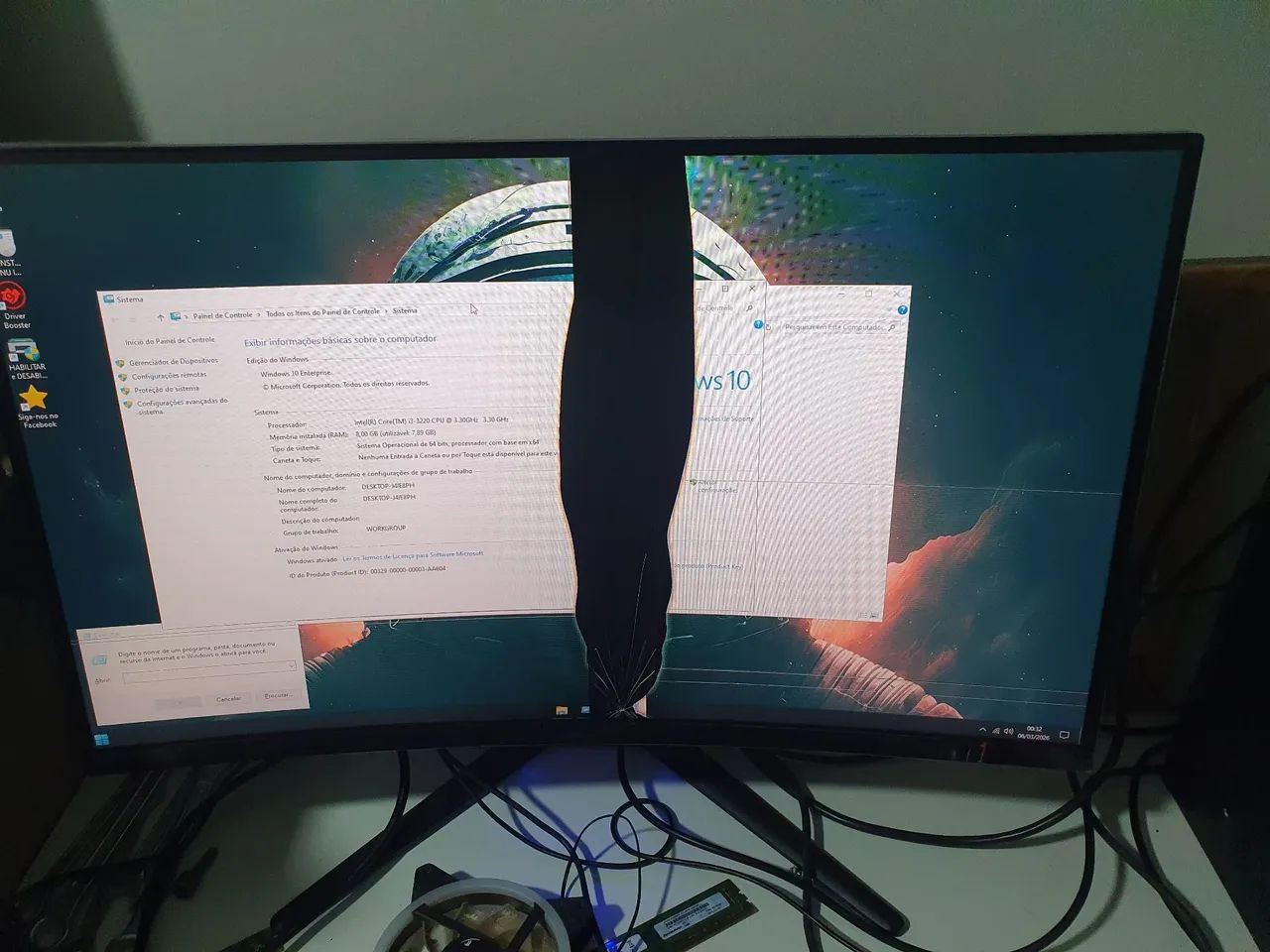 Monitor 27 Curvada, Defeito Tela quebrada - Foto 2