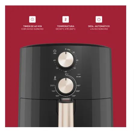 Wap Air Fryer Grand Family Cozinha Fritadeira Elétrica 5l 1500w - Foto 5