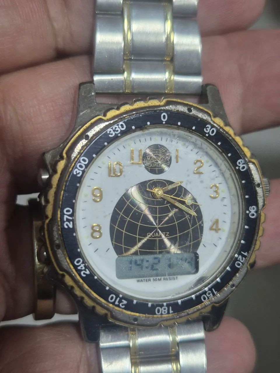 Relógio MAGNUM GLOBINHO ANA-DIGI  À QUARTZ   MG11308    -    FUNCIONANDO PERFEITAMENTE - Foto 5