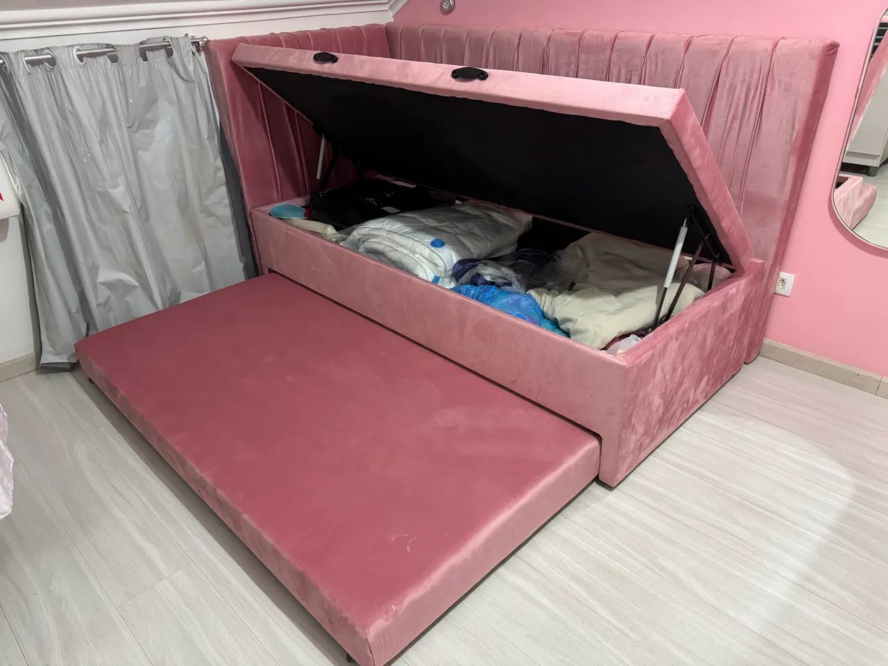 Vendo base box baú com cama auxiliar - Foto 3